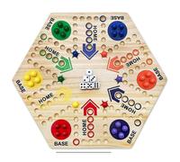 Fast Track Flying Chess Wooden Board Double-sided Board Game Family Party Gathering Toy for Adult Kids