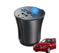 Fast USB Car Charger Inverter - 12 V/24 V a 220 V tipo C Power Adapter, Quick Charging Car Socket for Phones, Laptops, Tablets, Travel, Road Trips, Camping, and Vehicle Electronics
