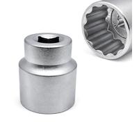 FAST WORLD SHOPPING - Llave de vaso poligonal 36 mm - 12 puntas socket casquillo 3/4" - Brújula profesional bihexagonal para llaves de carraca, acero Cr-V, uso profesional y bricolaje
