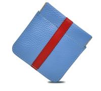 FAST WORLD SHOPPING Monedero de muelle Snap de piel auténtica, monedero hombre mujer, monedero, monedero y cartera de bolsillo Made in Italy