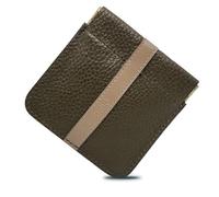 FAST WORLD SHOPPING Monedero de muelle Snap de piel auténtica, monedero hombre mujer, monedero, monedero y cartera de bolsillo Made in Italy