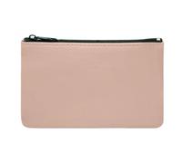 FAST WORLD SHOPPING Monedero de piel auténtica Made in Italy, monedero con cremallera unisex para hombre y mujer, cartera, porta tarjetas de crédito, monedas, billetes y documentos, Rosa, informal