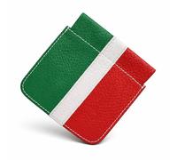 FAST WORLD SHOPPING - Monedero hombre de auténtica piel italiana, cartera tricolor, monedero mujer bandera italiana porta billetes bolso monedero fabricación Made in Italy