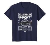 Fast X Lean Mean Lights All Green Lamborghini Schematic Camiseta, Niños, Azul Marino, 4 años