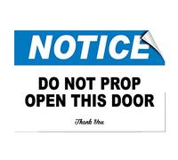 Fastasticdeals Adhesivo de seguridad con texto en inglés «Notice Do Not Prop Open This Door Thank You Security»