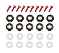 Fasteners Fairing Kit 5mm Screws - Motorcycle Fairing Screws, Replacement Bolts and Nuts Kit, 10 pcs Screw Fasteners, Fairings Screw Mounting Kits, Fairings Bolt Kitz