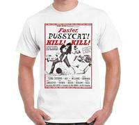 Faster Pussycat! Kill! Kill! B Movie Film Poster T-Shirt Man'S Fashion Cotton White Clothes Unisex tee XL