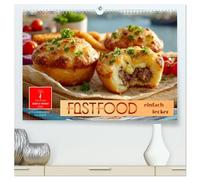 Fastfood einfach lecker (hochwertiger Premium Wandkalender 2026 DIN A2 quer), Kunstdruck in Hochglanz: Schnell, lecker, weltgewandt - auf höchstem Niveau.