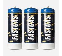 FASTGAS Bombonas Desechables N2O de 1250g, Cilindro de Acero Inoxidable, depósito 100% desechable y reciclable, 1250 g Equivalente a 167 cápsulas de Nata (3 pedazo).