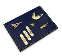 Fastidious Cartera de piel sintética para pasaporte, unisex, Azul, Ciudadano del mundo