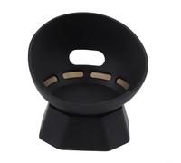 Fastigeaty Base de silicona para altavoz Echo Dot de 4ª y 5ª generación, soporte antideslizante estable, compacto para accesorio de dispositivo Alexa en blanco o negro (negro)