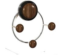 Fastigeaty Gancho de ventosa con 3 ganchos para llaves, sombreros y ropa, resistente montado en la pared, sin taladro, para superficies lisas como puertas y cocinas (nogal negro)