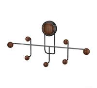 Fastigeaty Ganchos fuertes con ventosa para puerta y pared, ganchos retráctiles de doble fila adhesivos al vacío, resistentes al agua, para colgar sobre la puerta del baño (madera cruda, amarillo)