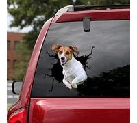 FASTLATE 2 Piezas Jack Russell Terrier Car Decals, Wall Decals Stickers Pack of 2 - Realistic Car Stickers Design Series 37 Size 12" X 12"