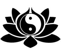 FASTLATE Pegatina De Automóvil 14 Cm X 9 Cm Palabra De Personal De Personal Gossip Lotus Símbolo Budismo Budismo Ahora DE Yoga Y Moto MOCHOCLE ESTACA