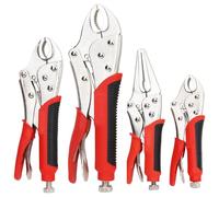 FASTPRO - Juego de Alicates de Bloqueo Abrazaderas Tenazas (4 unidades, mango resistente)