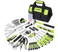 FASTPRO Juego de herramientas de reparación del hogar de 236 piezas, kit de herramientas mecánicas de mano con bolsa de almacenamiento abierta de boca ancha de 12 pulgadas, juego de herramientas para