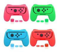 FASTSNAIL Juego de 4 empuñaduras compatibles con Nintendo Switch para Joy Con, controlador de agarre resistente al desgaste para Joy con y modelo OLED con agarre de 12 pulgares