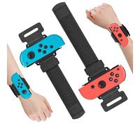FASTSNAIL Paquete de 2 muñequeras para Switch Dance 2025 2024 2023 2022 2021 y para Just Dance & Zumba Burn It Up, correas elásticas ajustables, accesorios de baile para controlador/OLED Joycon, color