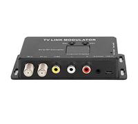 FastUU IR Modulator, Tm70 UHF TV Link Modulator AV to RF Converter Adaptador de Extensor de IR Resistente y Duradero, con Pantalla de Canal, Compatible con decodificadores y Otras Fuentes de A/V