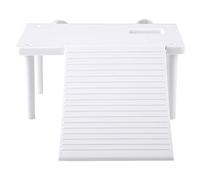 FastUU Plataforma de Tortuga, rampa, no tóxica con un contenedor de Alimentos para Tortugas Newt, Ranas para acuarios para Tortugas