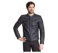 FASTWAY L-2201 Hombre Chaqueta De Cuero Negro 62 hombres