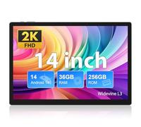 FASTWD Tablet 14 Pulgadas Android 14 Tablet,2025 Newest Tableta 5G WiFi（sin Soporte SIM）,11580mAh y 20W,36GB RAM+256GB ROM/2000 * 1200 incell FHD/Widevine L3/Face ID/BT 5.0/TÜV/GMS/Gris