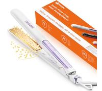 Faszin Plancha de Pelo Profesional Estrecha 2 en 1, Titanio con Iones, Calentamiento en 20s, Pantalla LCD, Para Alisar, Rizar y Estilizar con Precisión, Mejor que las Planchas Anchas