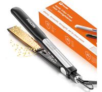 Faszin Planchas del Pelo 2 en 1 para alisar y rizar, 20s de calentamiento rápido, plancha de pelo con iones de titanio, panel flotante 3D que evita tirones, con pantalla LCD, 130 °C - 230 °C