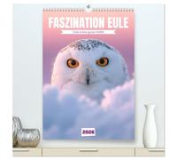 Faszination Eule - Eulen in ihrer ganzen Vielfalt (hochwertiger Premium Wandkalender 2026 DIN A2 hoch), Kunstdruck in Hochglanz: Eulenvielfalt ... Käuze zeigen die ganze Faszination der Natur