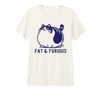 Fat and Furious Cat Camiseta Premium