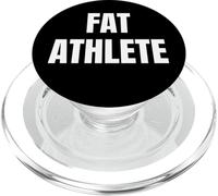 Fat Athlete Sports Humor tee Design Funny Athletic Statement PopSockets PopGrip para MagSafe