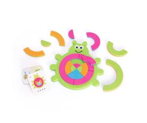 Fat Brain Toys F209 Fat Bugzzle, Preschool, Folding, Gear, Brain Teasers Puzzles, 40 Challenge Cards, Educational Toys for Kids 3 Years and Older, Multicoloured