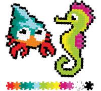 Fat Brain Toys Jixelz - Juego de 700 piezas - Amigos del mar - Kit de construcci n de im genes para mayores de 6 a os