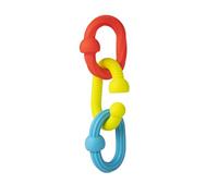 Fat Brain Toys Little Brainies Plip Grips | Juguetes de silicona de colores con texturas variadas que se ensamblan y separan | Juguetes sensoriales para bebés | Anillos de Dentición