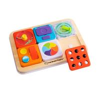 Fat Brain Toys PlayTab Essentials, tablero modular de actividades sensoriales para bebés y niños pequeños a partir de 12 meses