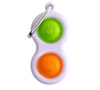 Fat Brain Toys Simpl Dimpl - Simple Dimple - Naranja/Lima - Llavero antiestr?s