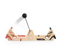 Fat Brain Toys VolleyShot - Juego de habilidad de mesa de madera para 2 jugadores para niños y adultos