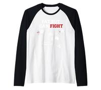 Fat But Can Fight Gym Workout Cardio Panda Bodybuilding Hombres Camiseta Manga Raglan