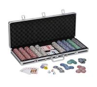 Fat Cat 13.5 gram Texas Hold 'em Clay Poker Chip Set Bling, Unisex, Multicolor, 500