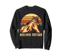 Fat Cat Rolling Fatties Funny Kitten Kitty Hombres Mujeres Niños Sudadera