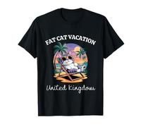 Fat Cat Viajes de vacaciones Reino Unido Camiseta