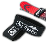 Fat Cookie Outdoors Correas de esquí, soporte de esquí con gancho y bucle con acolchado de EVA, ajuste universal compacto para llevar esquís estrechos y anchos, protege, conserva la cera, accesorios