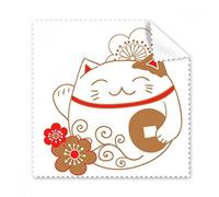 Fat Lucky Fortune Gato Flor de Cobre Japón Cultura Gafas Ropa de Limpieza Ropa de Paño de Limpieza de Pantalla Teléfono Teléfono Limpiador 5pcs