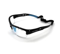 FAT PIPE Floorball & Unihockey Eagle Eye Junior - Gafas de seguridad (con certificado IFF de calidad comprobada, color negro Baby Blue)