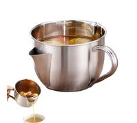 Fat Separator with Dual Spout Design and Handle, Stainless Steel Gravy and Sauce Strainer, Skimming Grease from Roasts Sauces Stock with Cool Touch Handle, for Kitchen Use (1500ML)