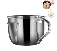 Fat Separator With Dual Spout Design, Stainless Steel Gravy and Sauce Strainer, Multifunction Filter Soup Oil Strainer With Handle for Broth, Soup, Stew, Hot Pot (Large)