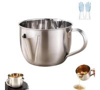 Fat Separator with Dual Spout Design, Stainless Steel Gravy and Sauce Strainer, Reusable Fat Separator, for Broth, Soup, Stew, Hot Pot (1500ML)