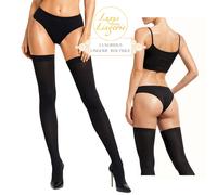 FATAL 80 STAYUP De Wolford M Mediana Negra Halterless Medias Opacas