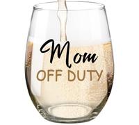 Fatbaby Copa de vino de regalo para mamá, regalos divertidos para nueva mamá, día de la madre, Navidad, regalos de cumpleaños para mamá primeriza, copa de vino sin tallo, 425.2 g